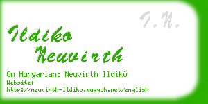 ildiko neuvirth business card
