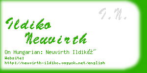 ildiko neuvirth business card